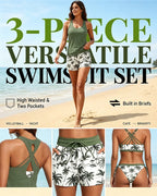 Maren | Three-Piece Tankini Bikini & Cover-Up Set