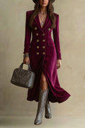 Victoria | Velvet Blazer Dress