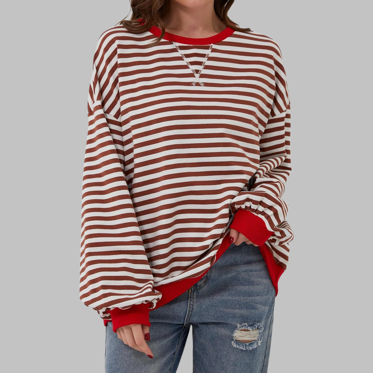 Mirelle | Relaxed Striped Long-Sleeve Top