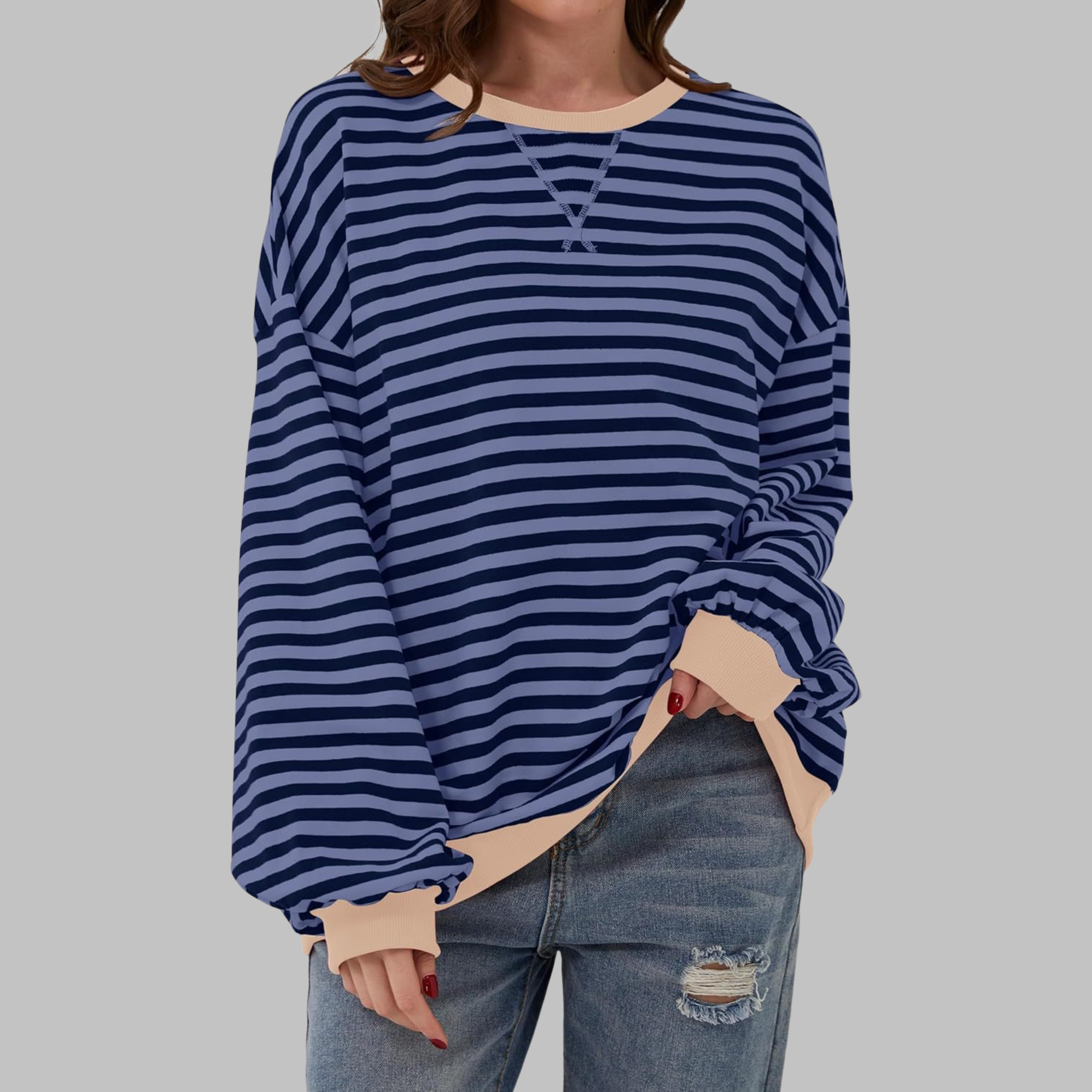 Mirelle | Relaxed Striped Long-Sleeve Top