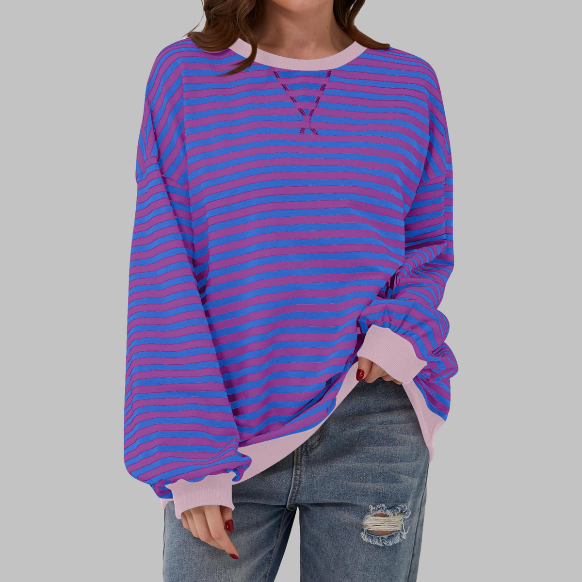 Mirelle | Relaxed Striped Long-Sleeve Top