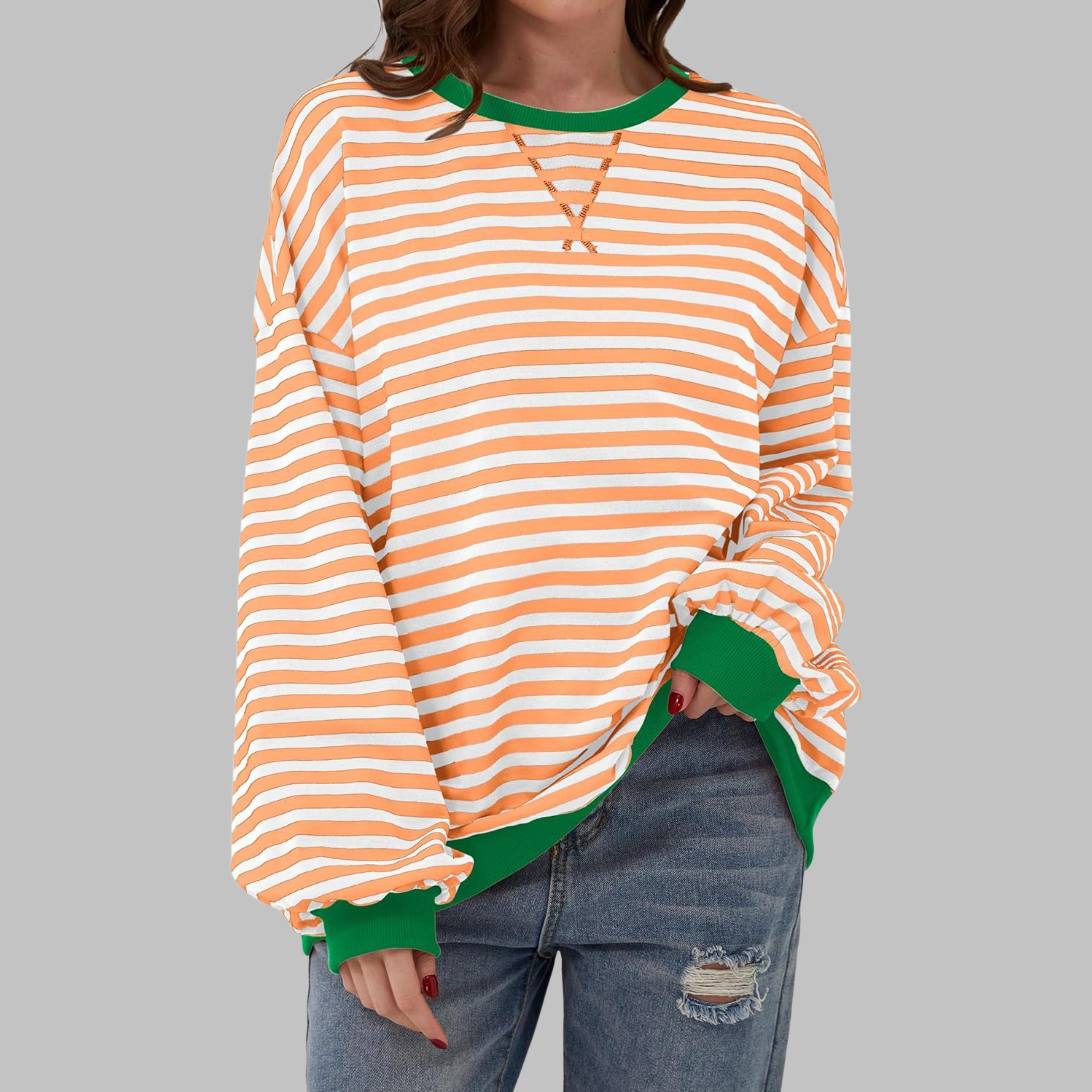 Mirelle | Relaxed Striped Long-Sleeve Top