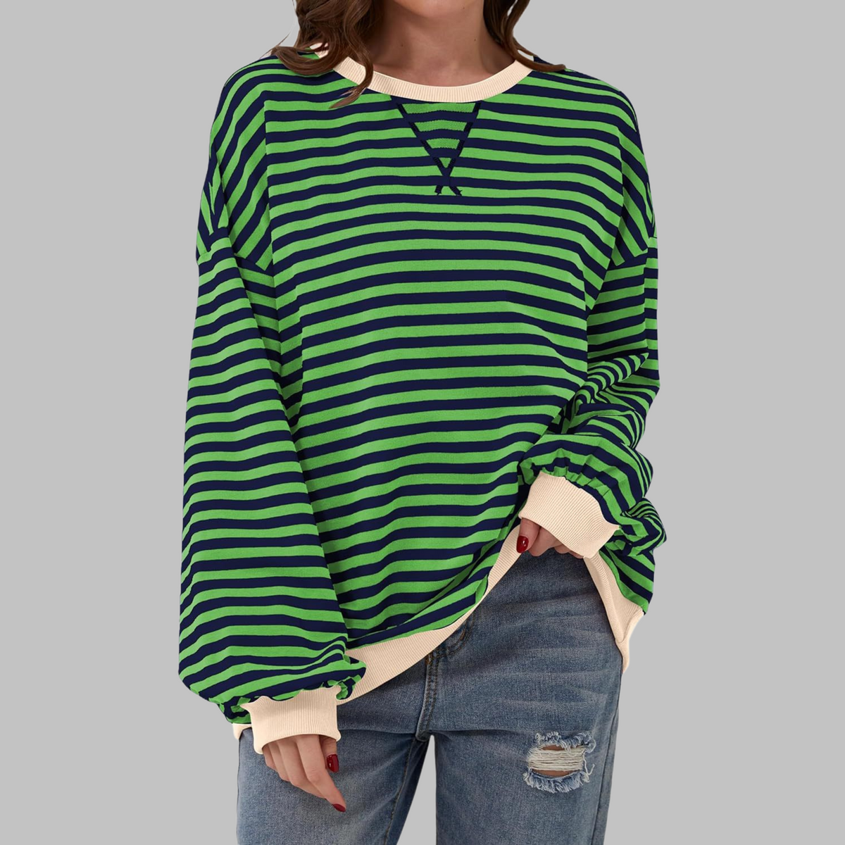Mirelle | Relaxed Striped Long-Sleeve Top