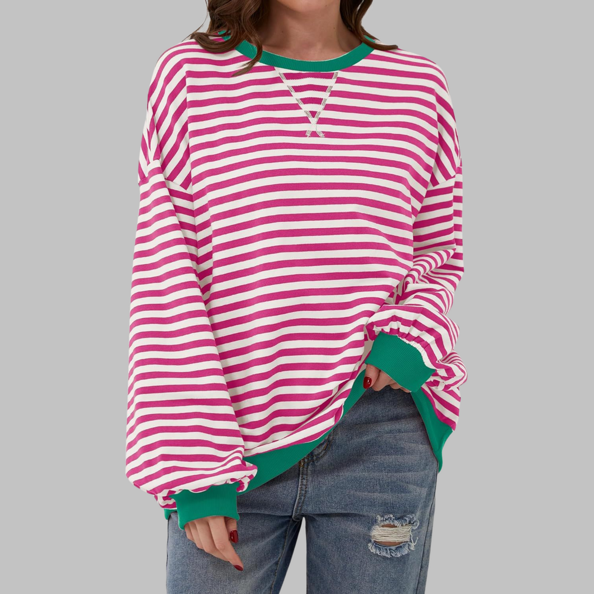 Mirelle | Relaxed Striped Long-Sleeve Top