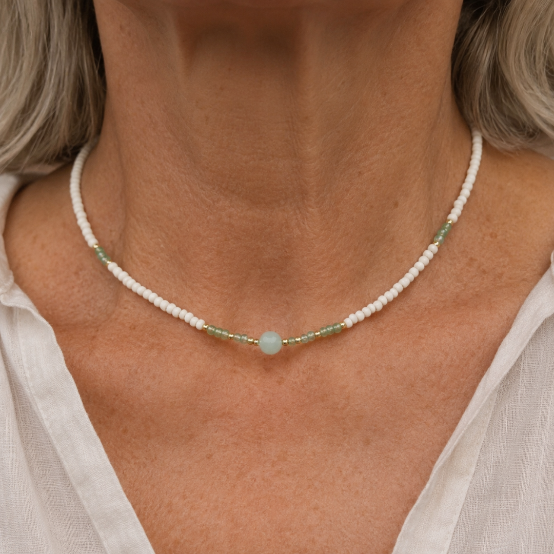 Elegant Boho-Chic Handcrafted Beaded Pendant Necklace