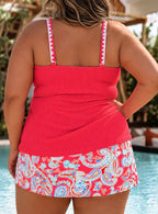 Evelyn | Plus Size Pleated Tankini Set