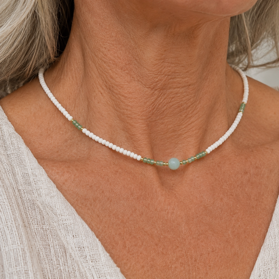 Elegant Boho-Chic Handcrafted Beaded Pendant Necklace