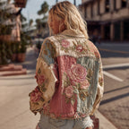 Arabella | Rose Embroidered Denim Jacket