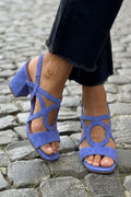 Winnie | Vintage Circle Heel Sandals