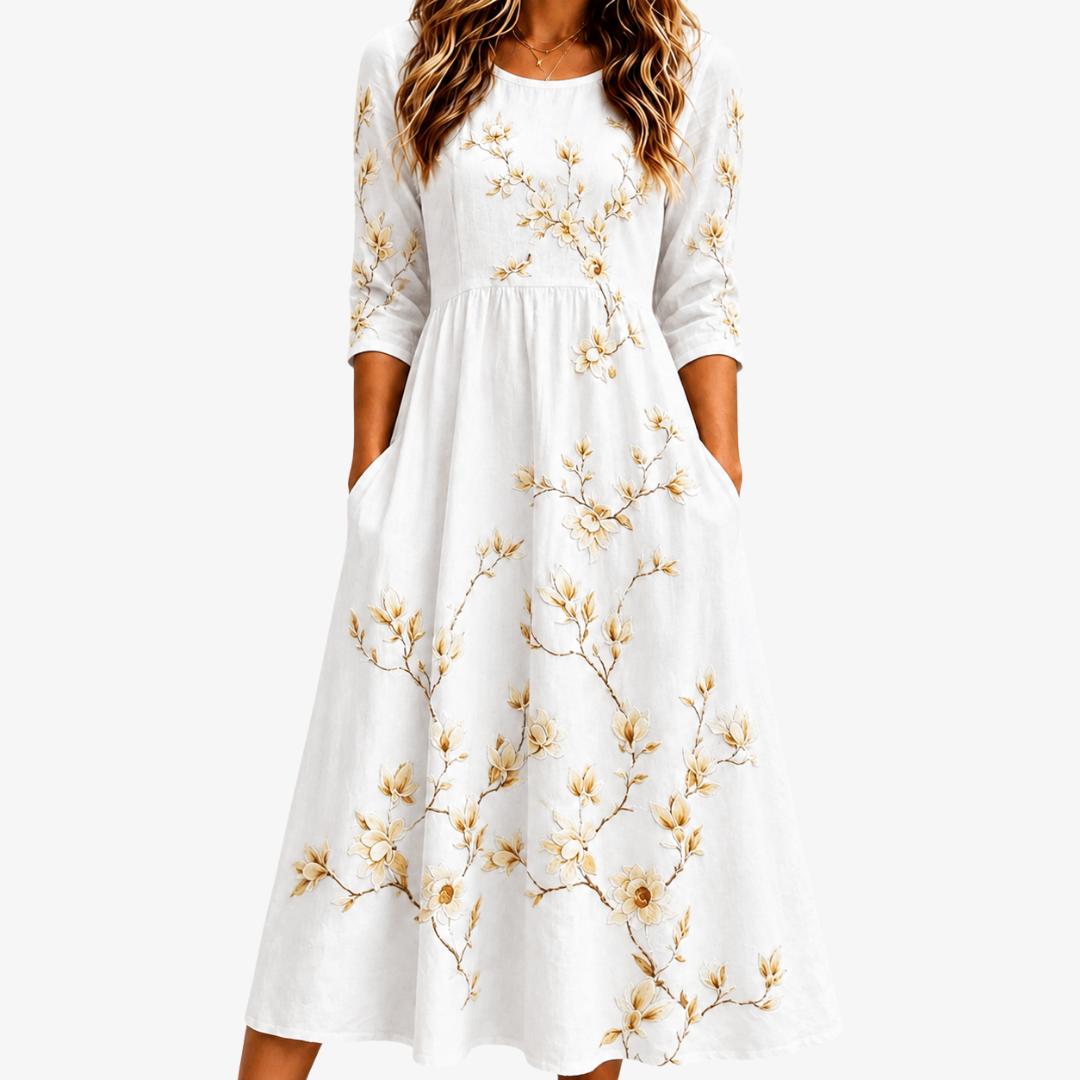 Aurora | Blossom Pocket Midi Dress