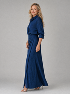 Mirque | Long Sleeve Wrap Front Maxi Dress