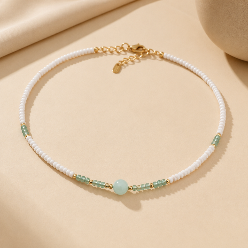 Elegant Boho-Chic Handcrafted Beaded Pendant Necklace