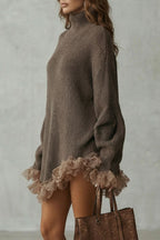 Morvelle – Ruffled hem knit – Sweater dress