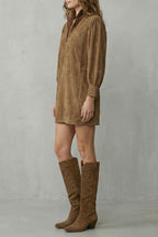 Valmira – Suede vintage charm – Mini dress
