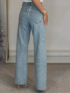 Elena High Waisted Diamanté Jeans