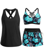 Maren | Three-Piece Tankini Bikini & Cover-Up Set