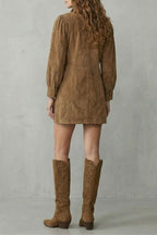 Valmira – Suede vintage charm – Mini dress