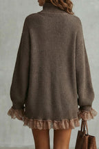 Morvelle – Ruffled hem knit – Sweater dress