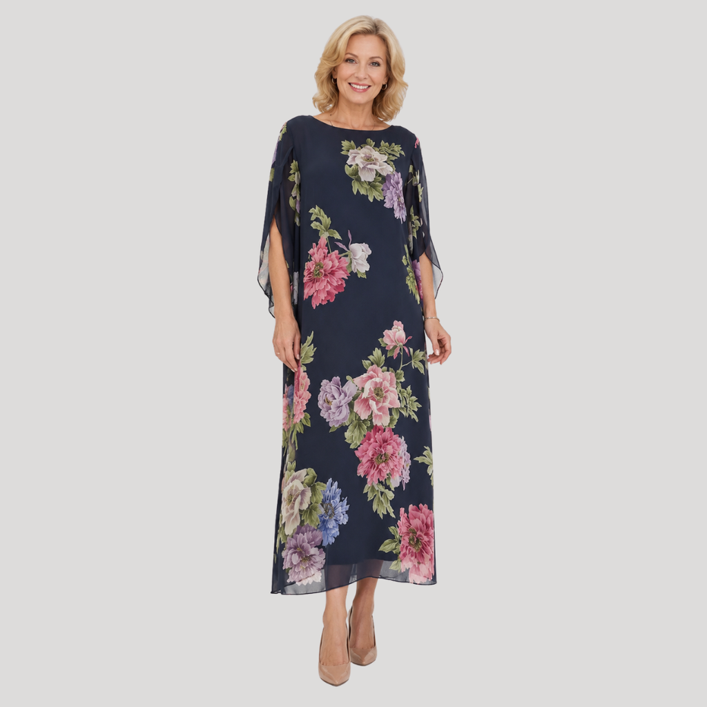 Sabrina | Midnight Bloom Maxi Dress