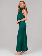Nopal | Sleeveless Draped Neck Midi Dress