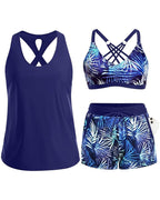 Maren | Three-Piece Tankini Bikini & Cover-Up Set