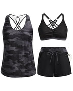 Maren | Three-Piece Tankini Bikini & Cover-Up Set