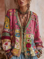 Milla | Vintage Patchwork Knit Cardigan