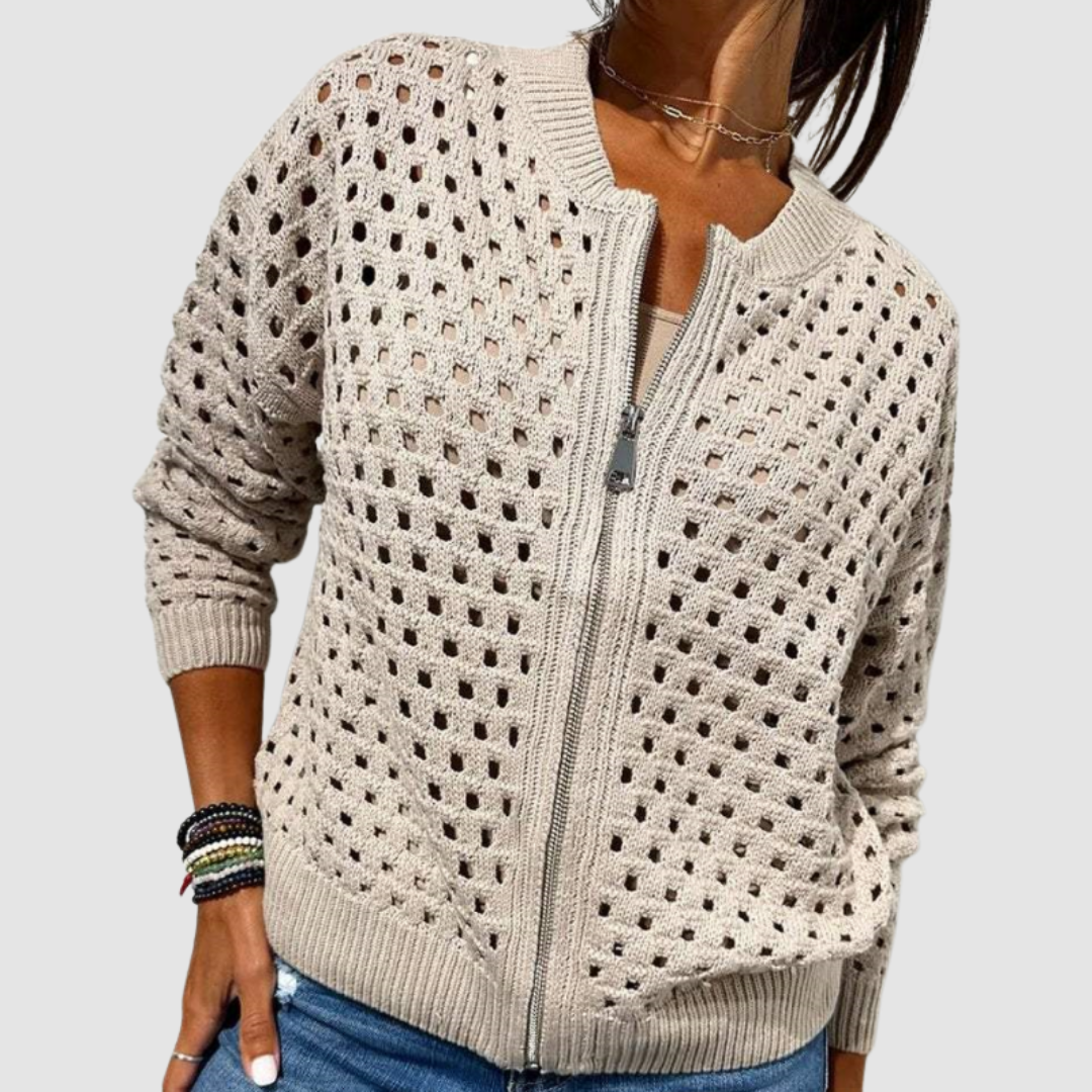 Desiree | Knitted Zip Cardigan