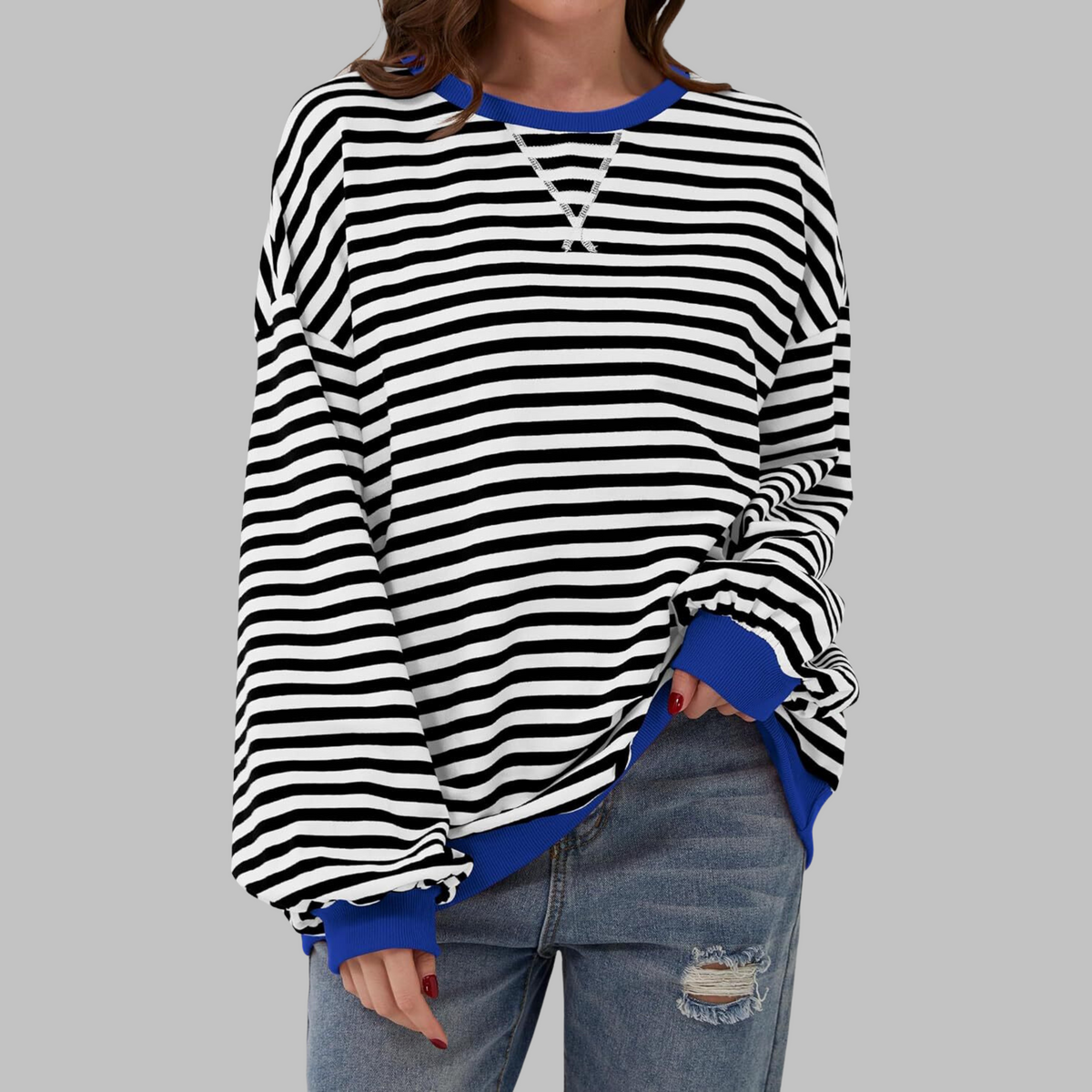 Mirelle | Relaxed Striped Long-Sleeve Top