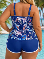 Layla | Plus Size Floral Tankini Shorts Set
