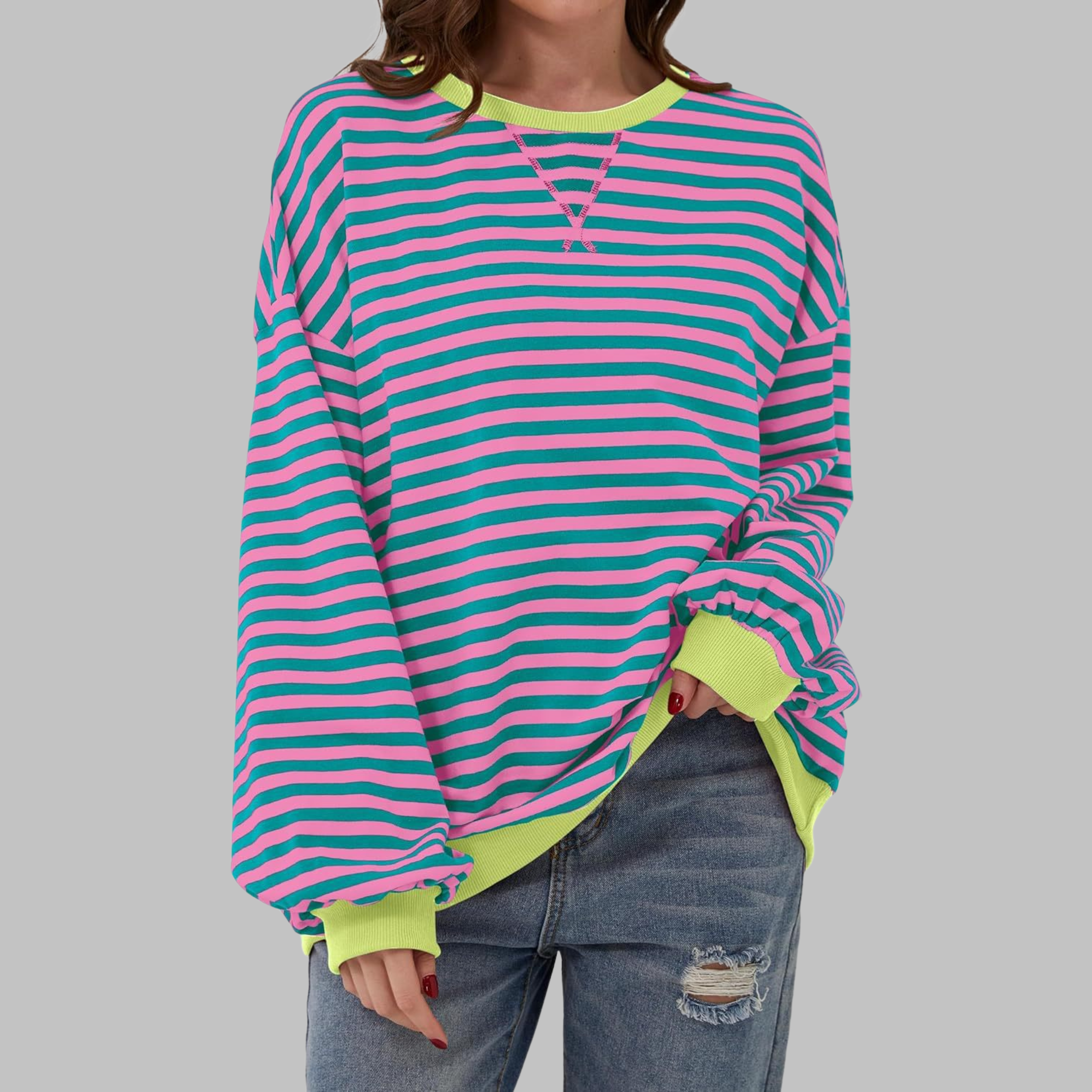 Mirelle | Relaxed Striped Long-Sleeve Top