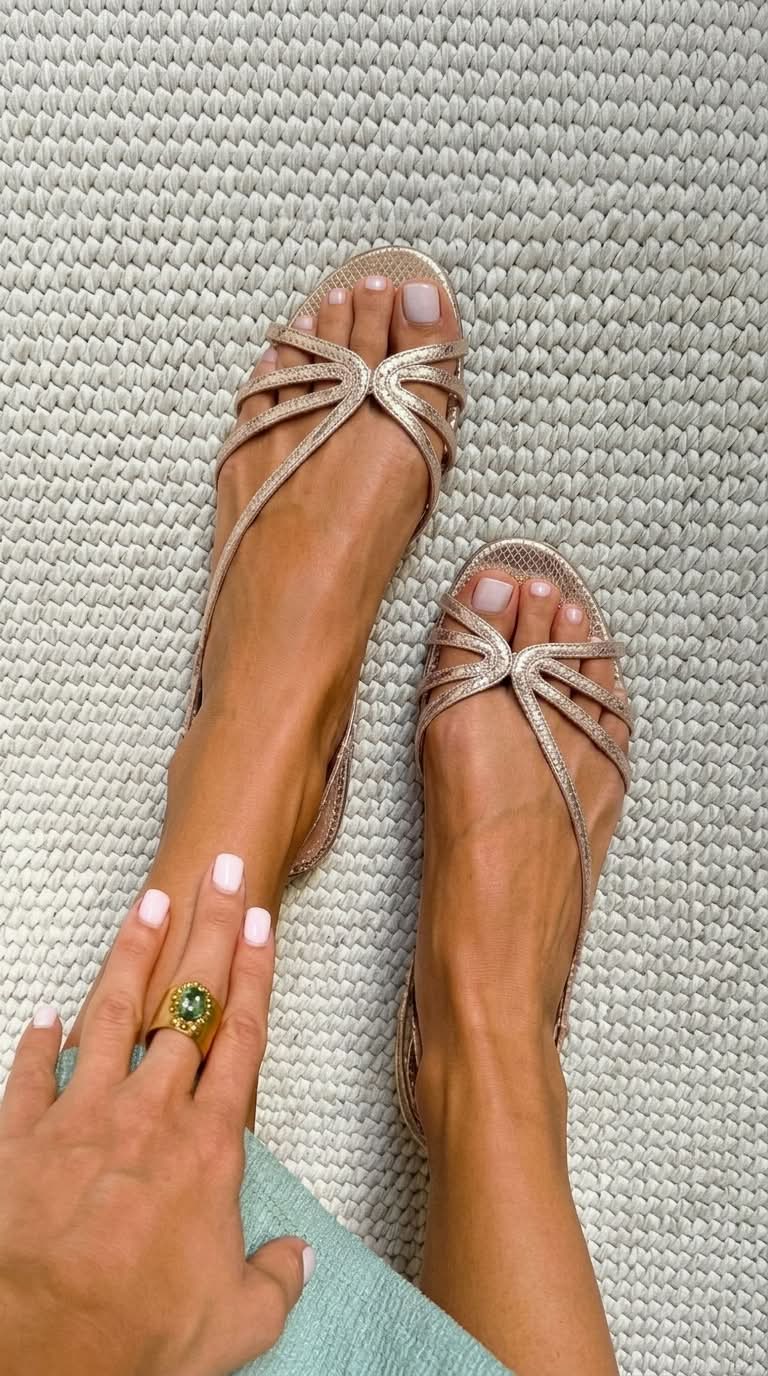 Emilia – Golden Elegance Sandals