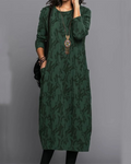 Dahlia | Long Sleeve Floral Midi Dress