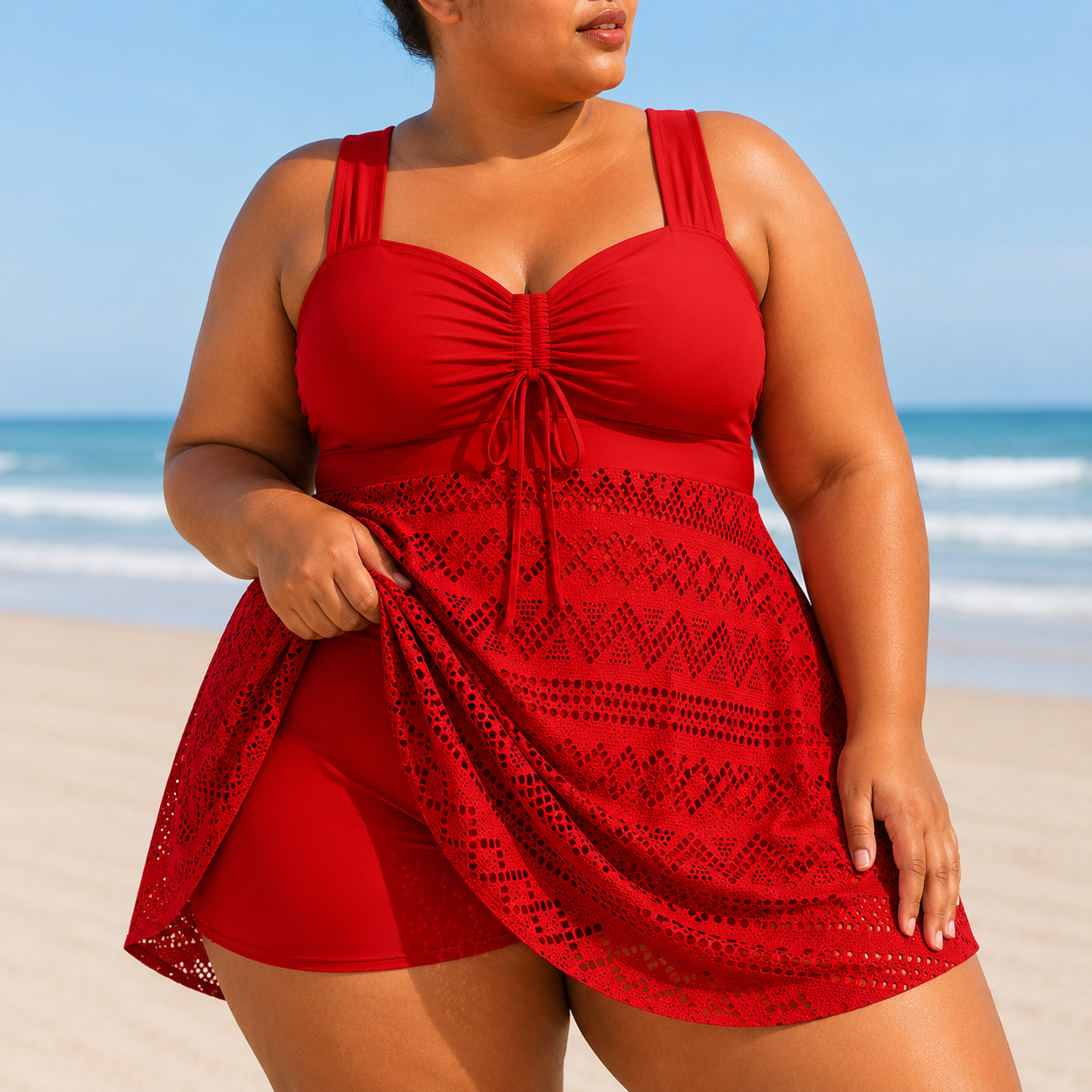 Rosie | Plus Size Elegant Swim Dress Set