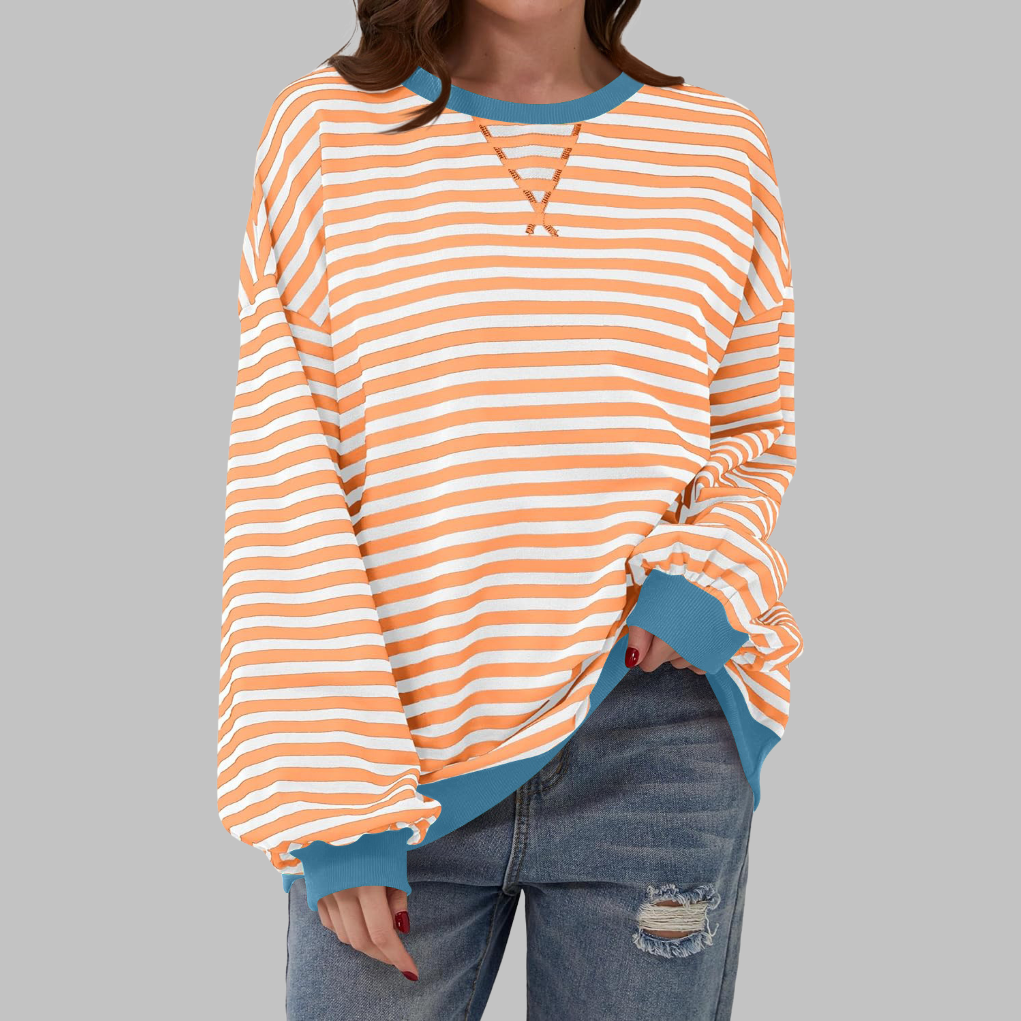 Mirelle | Relaxed Striped Long-Sleeve Top