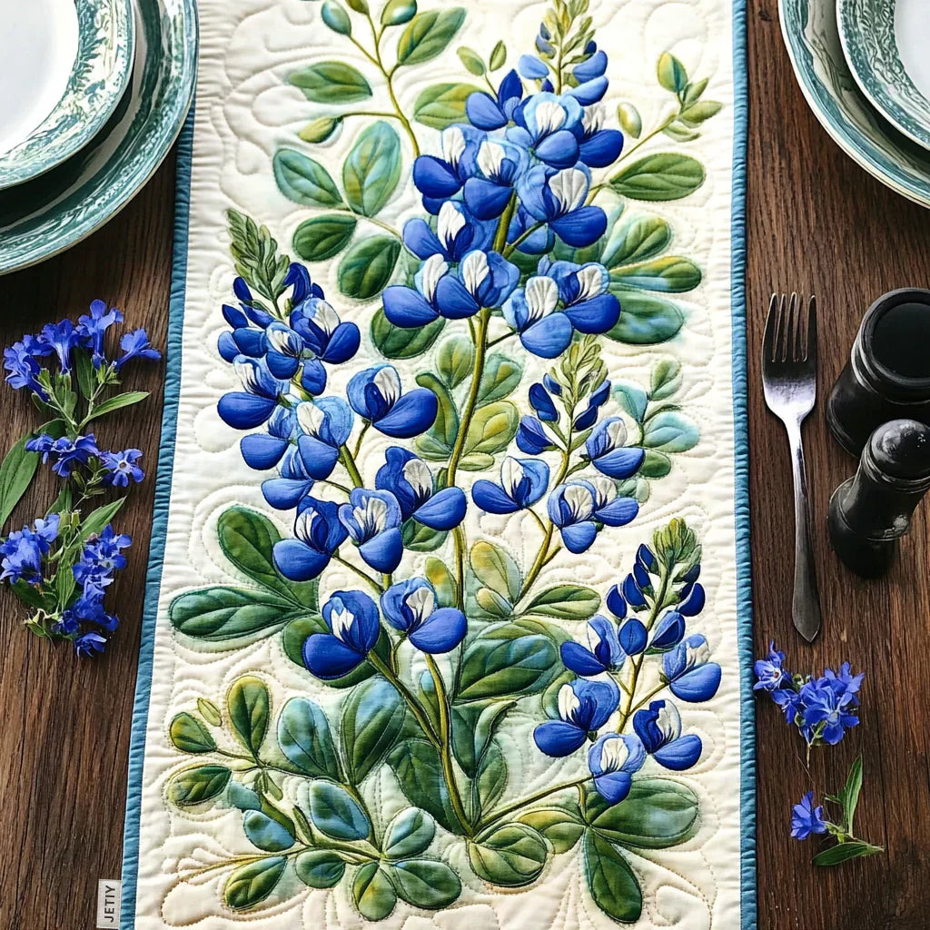 Quilted Table Runner - Serenade of Lupins
