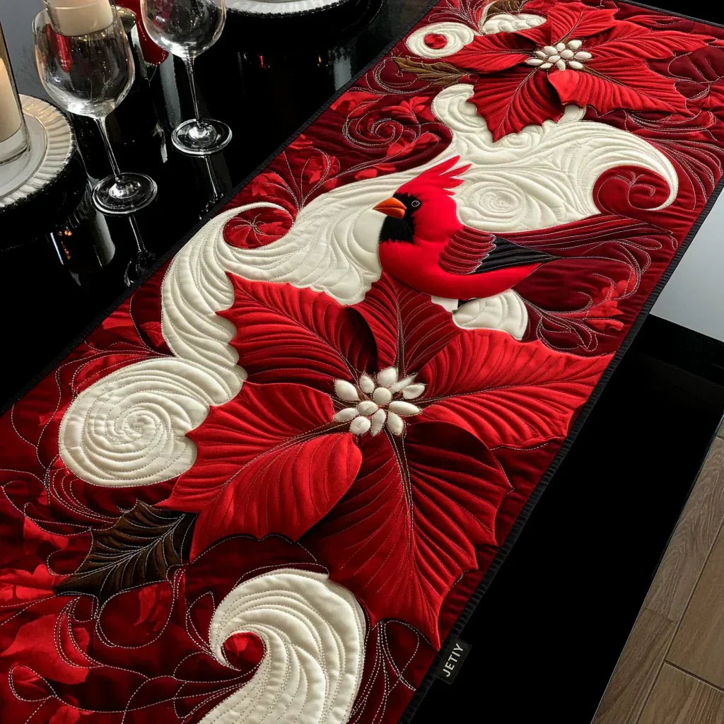 Quilted Tablecloth - Cardinal Red