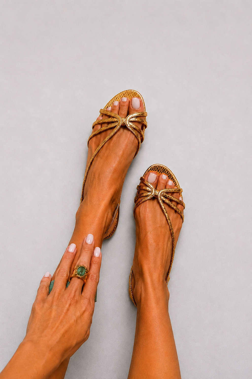 Emilia – Golden Elegance Sandals
