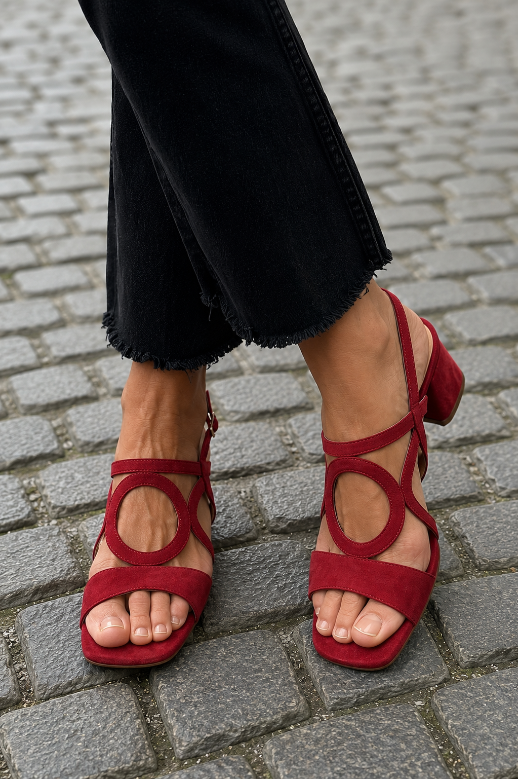 Winnie | Vintage Circle Heel Sandals