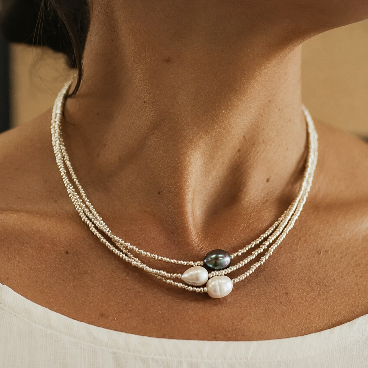 Retro Freshwater Pearl Necklace
