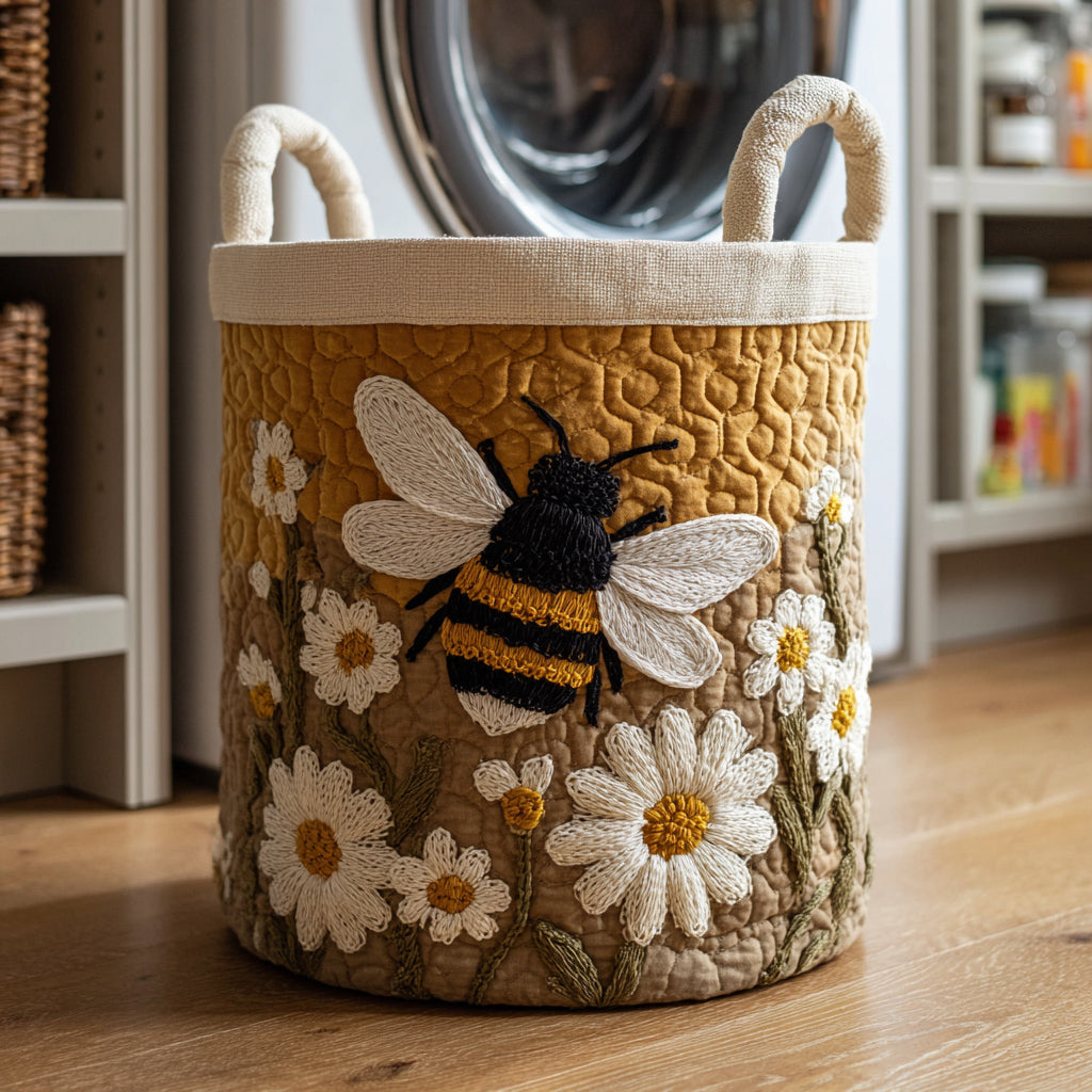Honeybee Daisy Garden Laundry Basket