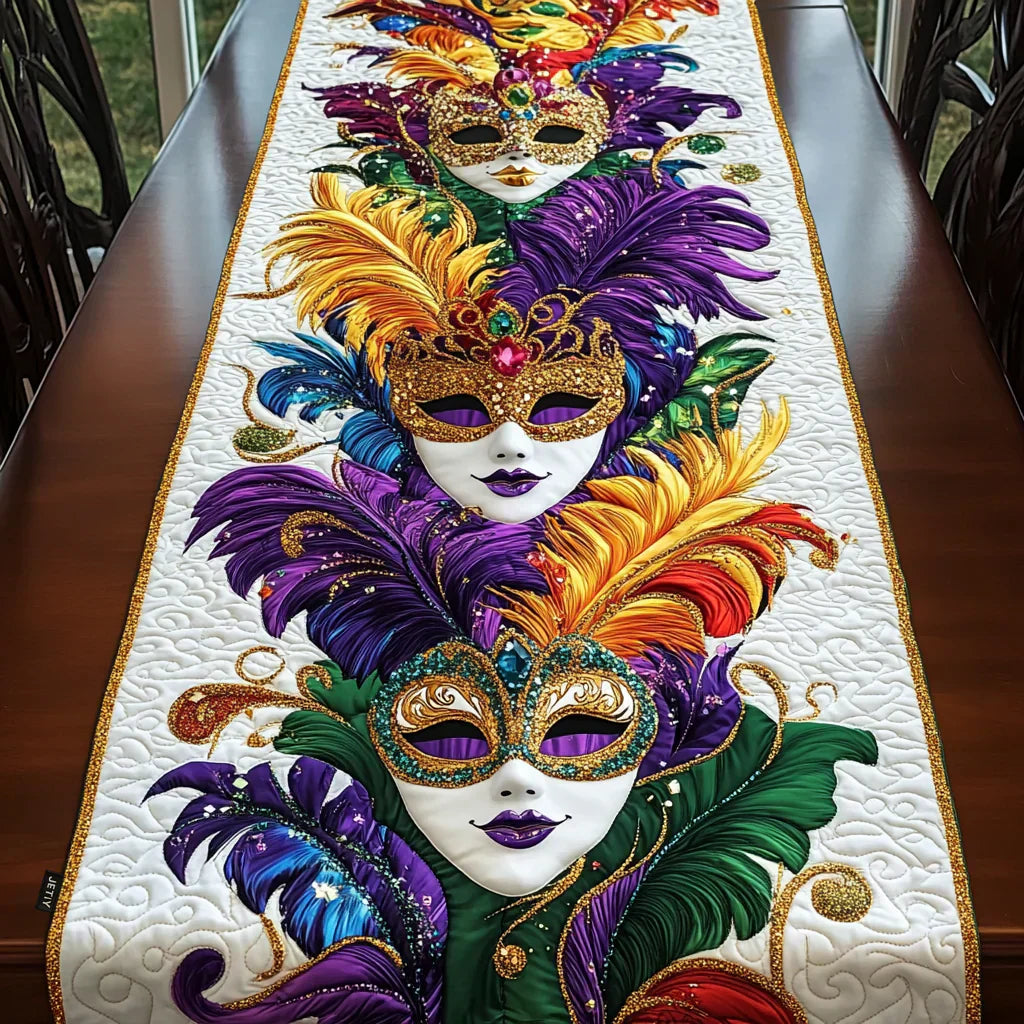 Dressed Table Runner - Carnival Masks