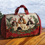 Happy Spaniel Quilted Duffle Bag