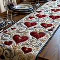 Quilted Tablecloth - Waterfall of Hearts