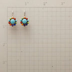 Multi-Colored Turquoise Hoop Earrings
