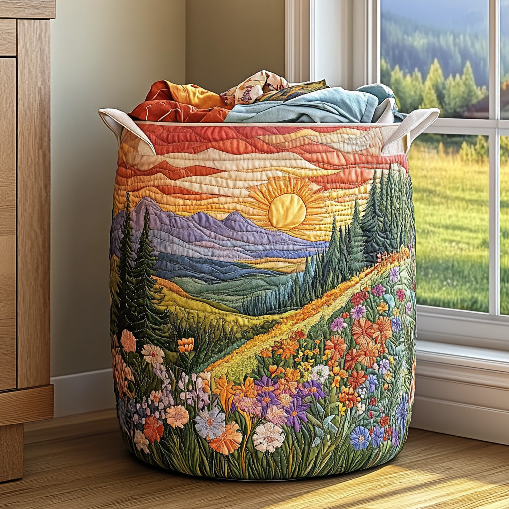 Sunlit Meadow Laundry Basket