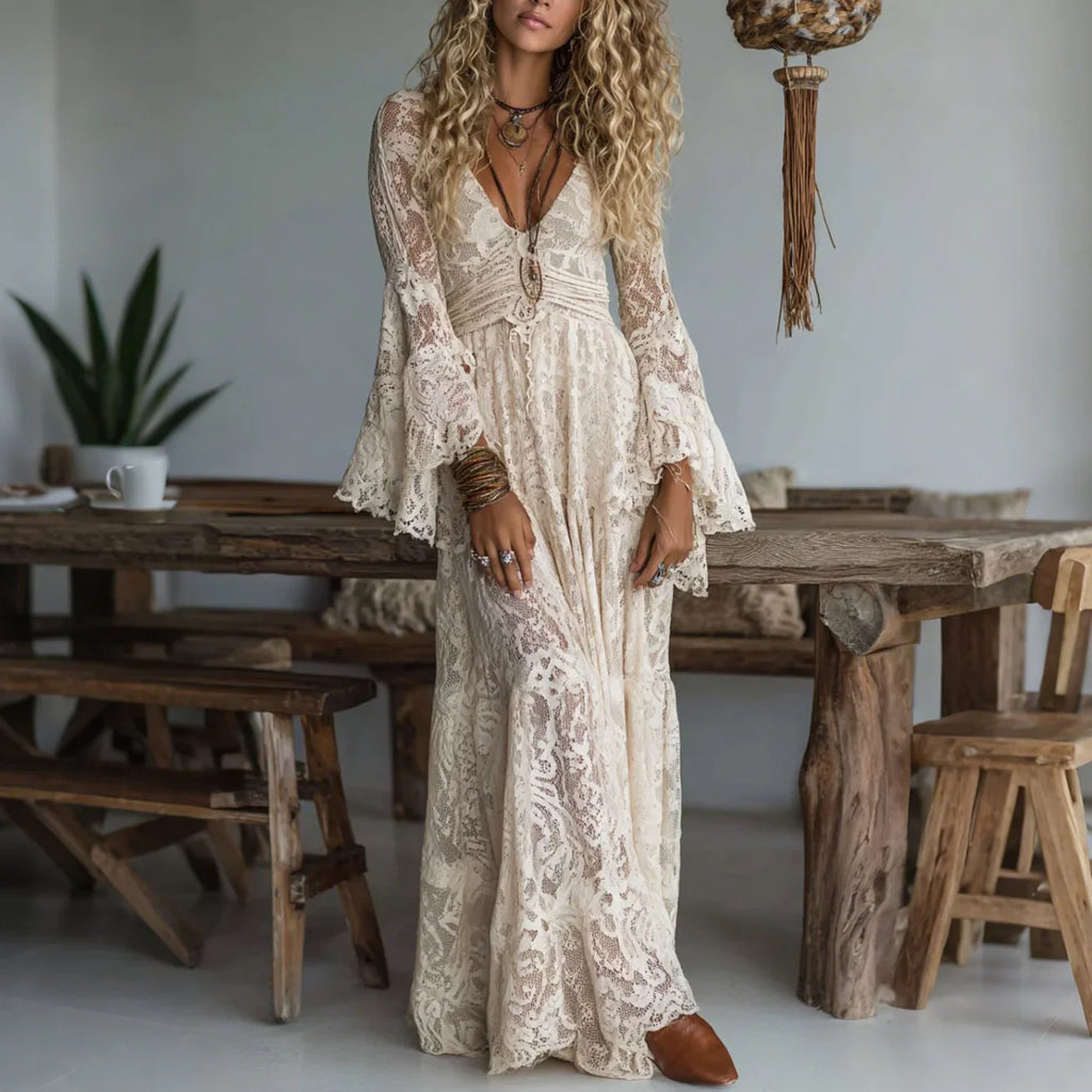 Noelene | Vintage Lace Maxi Dress
