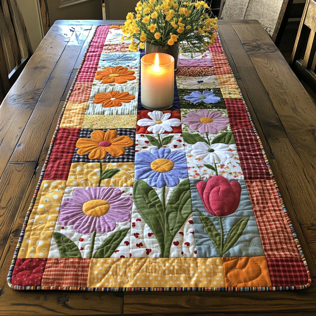 Quilted Tablecloth - Floral Path