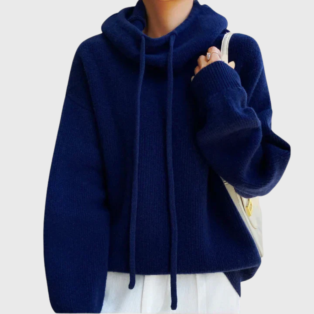 Brielle | Relaxed Drawstring Cowl Neck Sweater