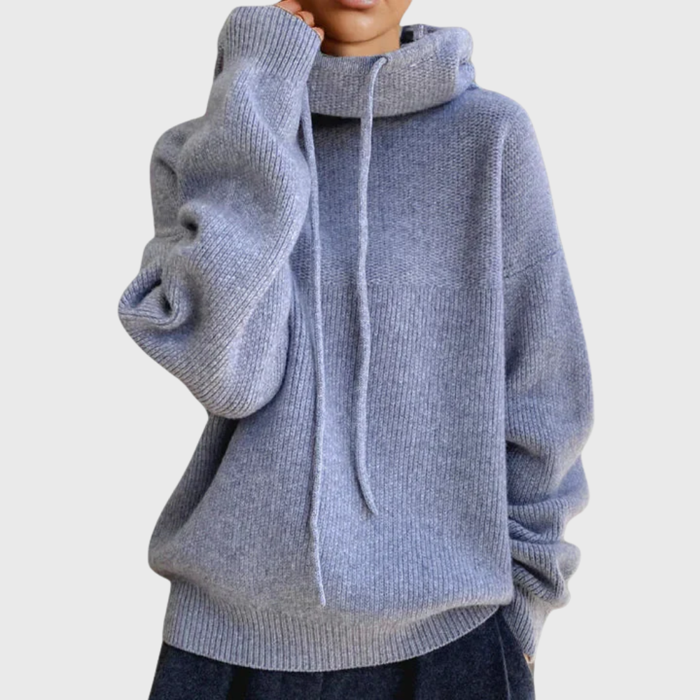 Brielle | Relaxed Drawstring Cowl Neck Sweater